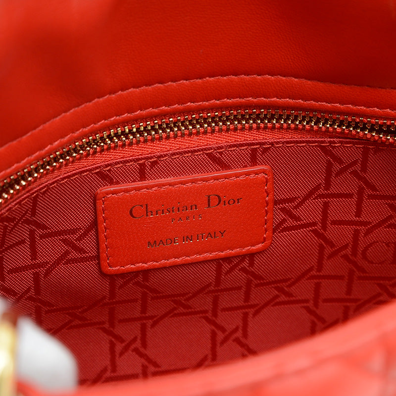 レディディオール スモール MyABC Dior 2WAYバッグ ラムスキン レッド ハンドバッグ