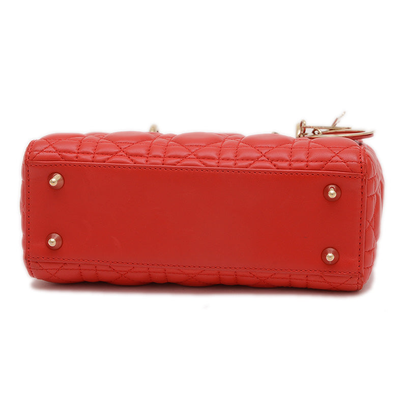 レディディオール スモール MyABC Dior 2WAYバッグ ラムスキン レッド ハンドバッグ