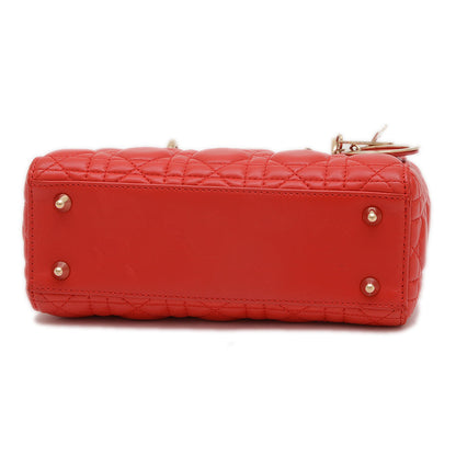 レディディオール スモール MyABC Dior 2WAYバッグ ラムスキン レッド ハンドバッグ