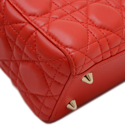 レディディオール スモール MyABC Dior 2WAYバッグ ラムスキン レッド ハンドバッグ