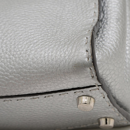 ピーカブー ミニ セレリア 2WAYバッグ レザー シルバー 8BN244 ショルダーバッグ