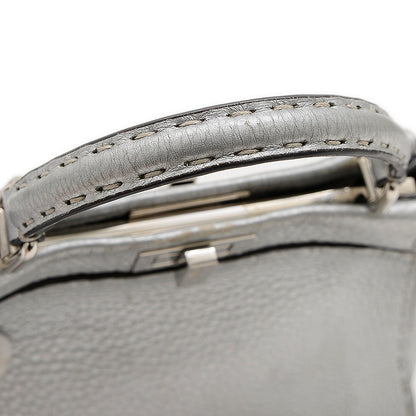 ピーカブー ミニ セレリア 2WAYバッグ レザー シルバー 8BN244 ショルダーバッグ