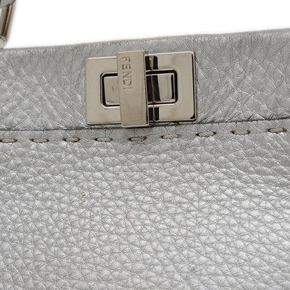 ピーカブー ミニ セレリア 2WAYバッグ レザー シルバー 8BN244 ショルダーバッグ