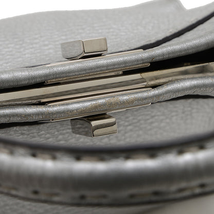 ピーカブー ミニ セレリア 2WAYバッグ レザー シルバー 8BN244 ショルダーバッグ