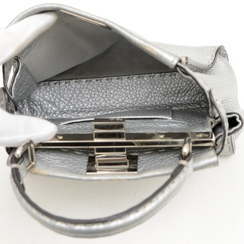 ピーカブー ミニ セレリア 2WAYバッグ レザー シルバー 8BN244 ショルダーバッグ