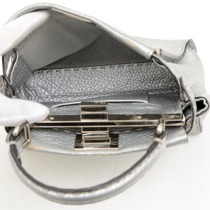 ピーカブー ミニ セレリア 2WAYバッグ レザー シルバー 8BN244 ショルダーバッグ