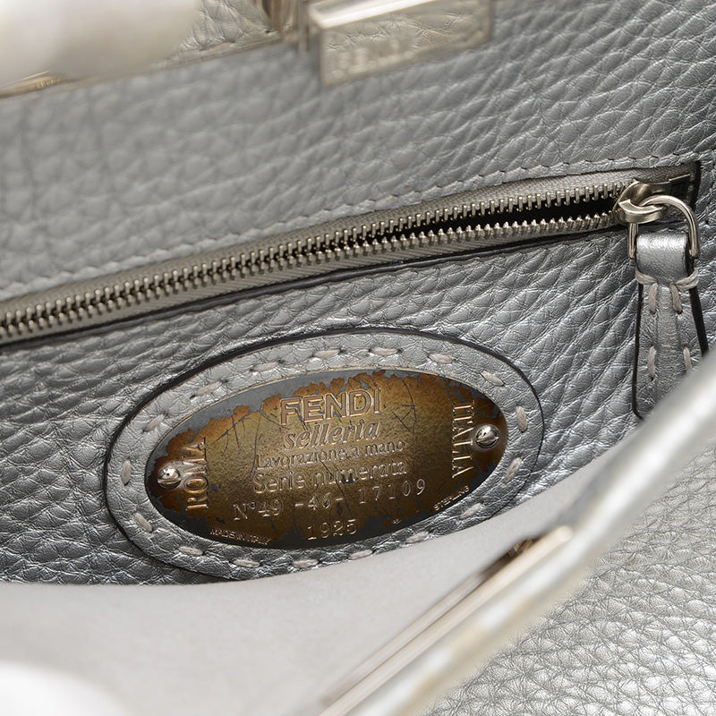 ピーカブー ミニ セレリア 2WAYバッグ レザー シルバー 8BN244 ショルダーバッグ