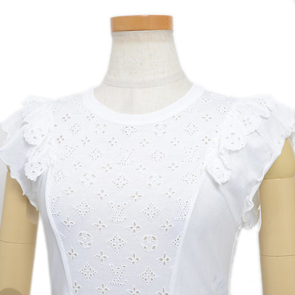 モノグラムレース ノースリーブカットソー コットン ホワイト #XS RW101W カットソー