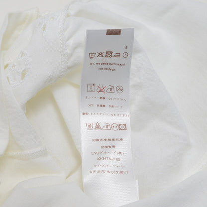 モノグラムレース ノースリーブカットソー コットン ホワイト #XS RW101W カットソー