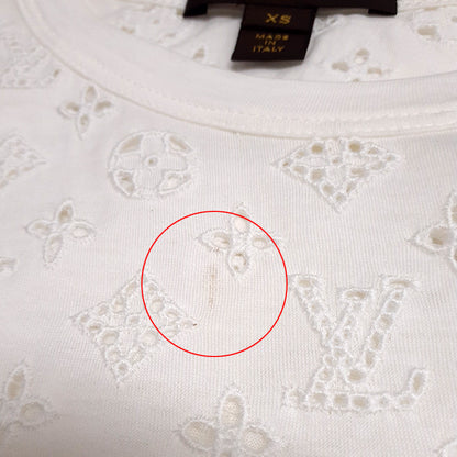 モノグラムレース ノースリーブカットソー コットン ホワイト #XS RW101W カットソー