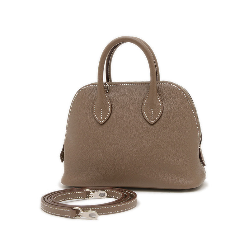 ボリード1923 ミニ エバーカラー エトゥープ シルバー金具 K刻印 ハンドバッグ