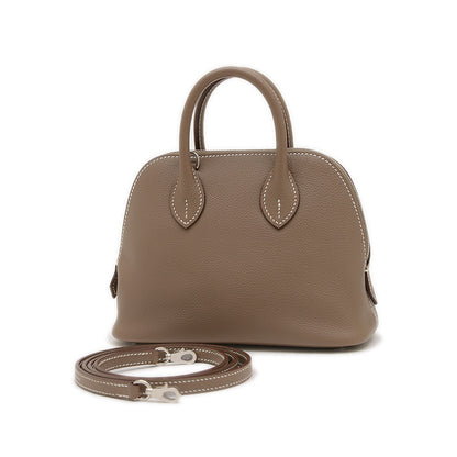 ボリード1923 ミニ エバーカラー エトゥープ シルバー金具 K刻印 ハンドバッグ