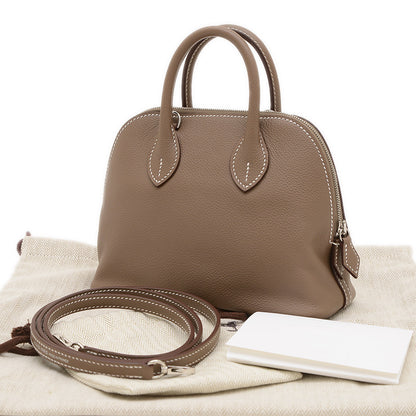 ボリード1923 ミニ エバーカラー エトゥープ シルバー金具 K刻印 ハンドバッグ