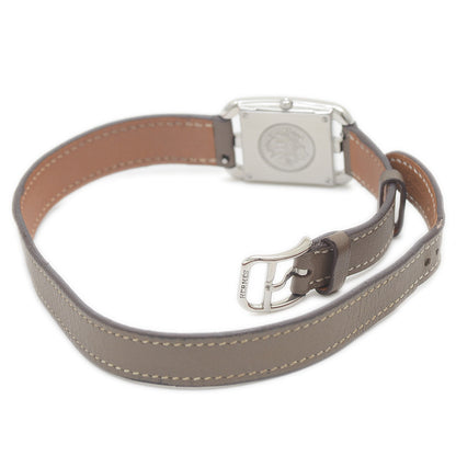 エルメス ケープコッド レディース シェル文字盤 8Pダイヤ クォーツ CC1.232 腕時計