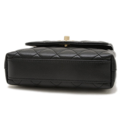 ココハンドル エクストラミニ 2WAYバッグ キャビアスキン ブラック AP4244 ハンドバッグ