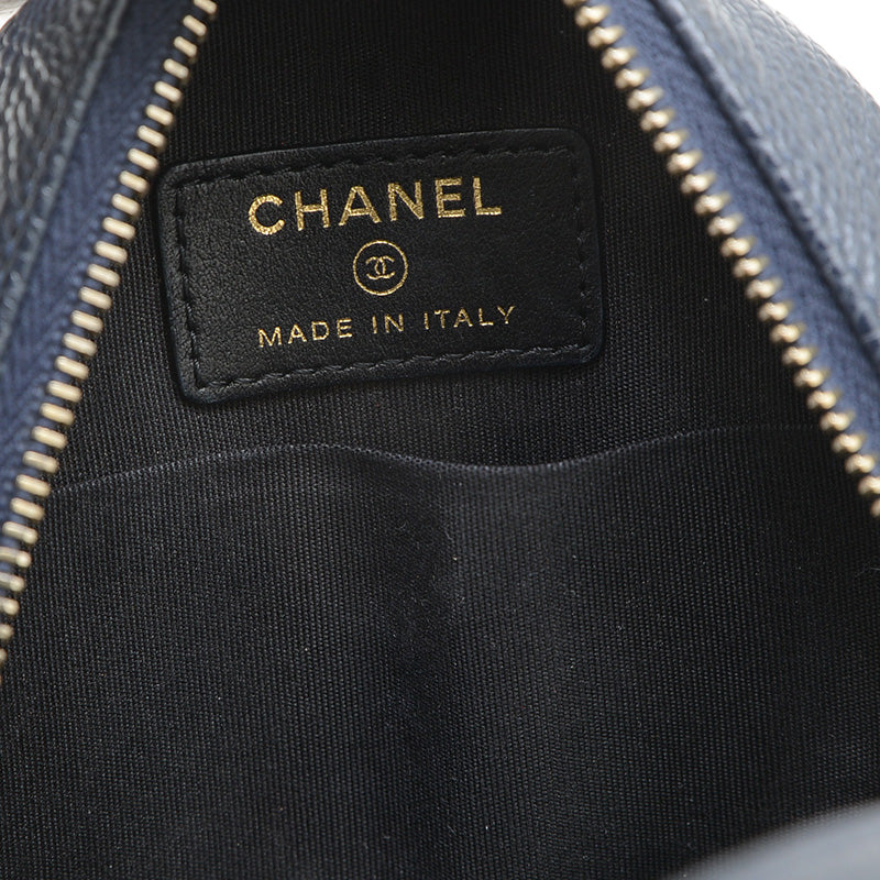 CCフィリグリー ラウンド チェーンショルダー キャビア ネイビー AP0365 ショルダーバッグ