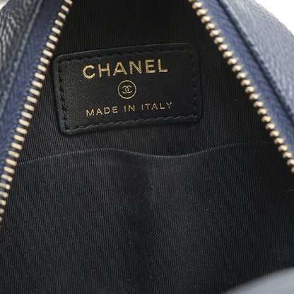 CCフィリグリー ラウンド チェーンショルダー キャビア ネイビー AP0365 ショルダーバッグ