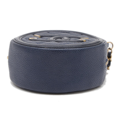 CCフィリグリー ラウンド チェーンショルダー キャビア ネイビー AP0365 ショルダーバッグ