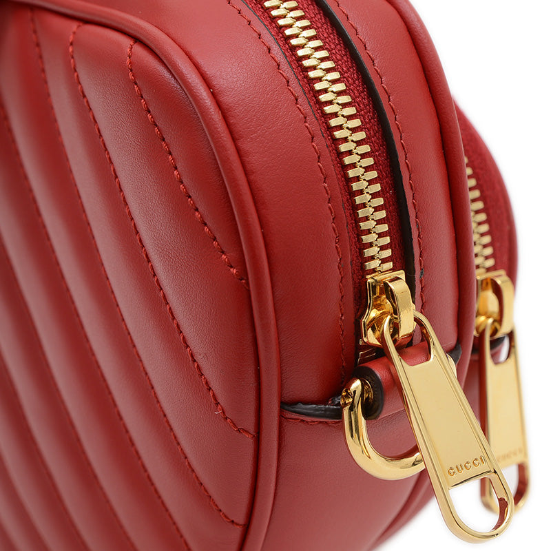 インターロッキングG ハート ショルダーバッグ レッド 751623 ショルダーバッグ