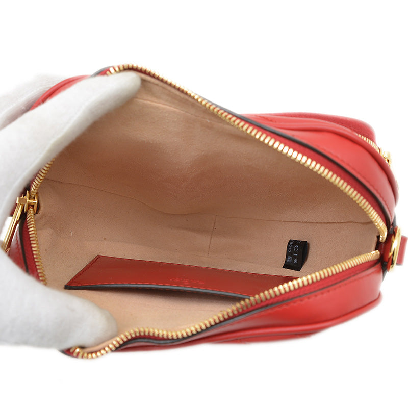 インターロッキングG ハート ショルダーバッグ レッド 751623 ショルダーバッグ