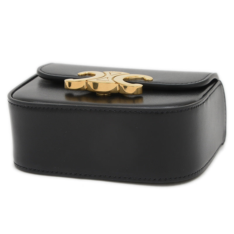 トリオンフ ミニ クロード ショルダーバッグ カーフスキン ブラック 10I513DPV ショルダーバッグ