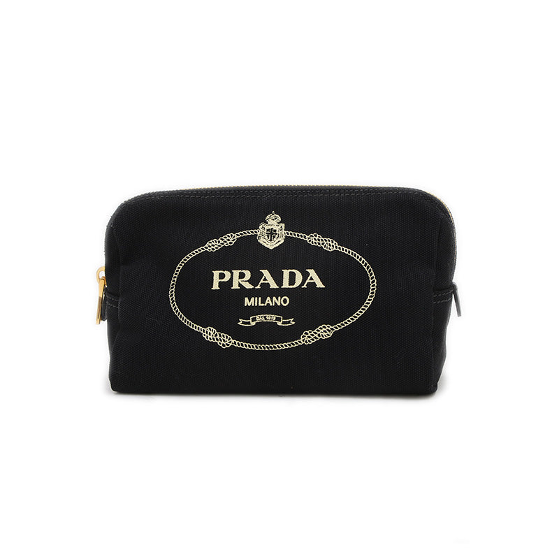 カナパ ポーチ キャンバス ブラック 1NA693 アクセサリーポーチ