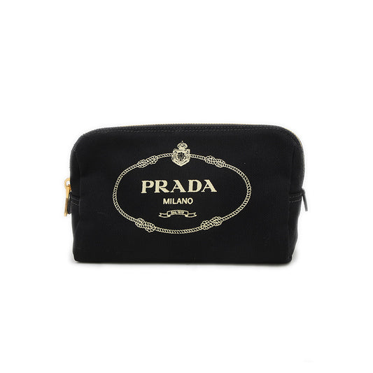 カナパ ポーチ キャンバス ブラック 1NA693 アクセサリーポーチ