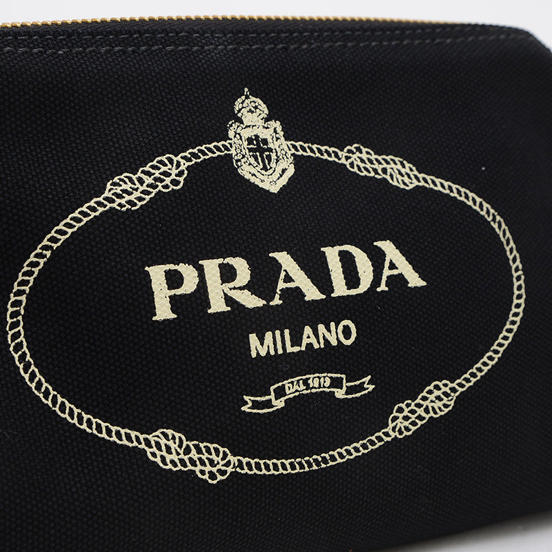 カナパ ポーチ キャンバス ブラック 1NA693 アクセサリーポーチ