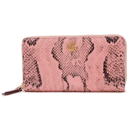 ダブルG ジップアラウンドウォレット 長財布 パイソン ピンク 456117 長財布