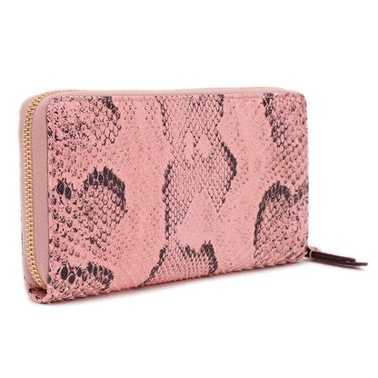 ダブルG ジップアラウンドウォレット 長財布 パイソン ピンク 456117 長財布
