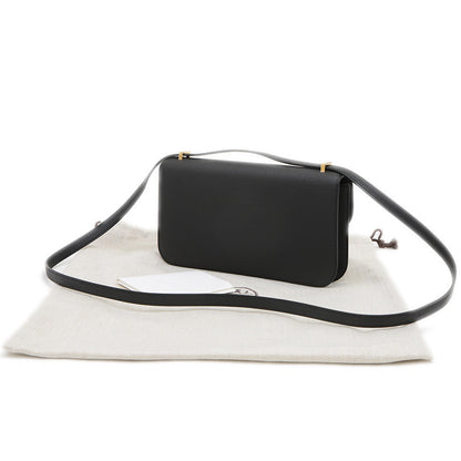 コンスタンスエラン エプソン ブラック ゴールド金具 W刻印 ショルダーバッグ