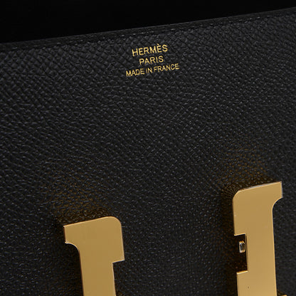 コンスタンスエラン エプソン ブラック ゴールド金具 W刻印 ショルダーバッグ