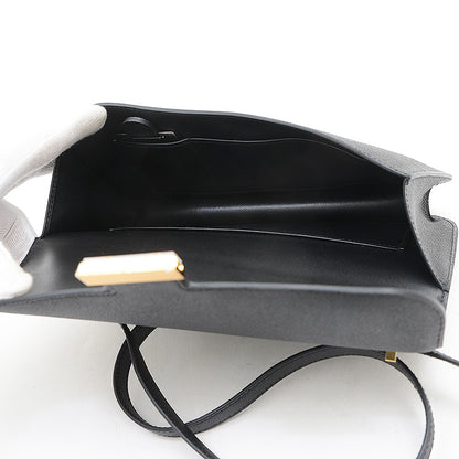 コンスタンスエラン エプソン ブラック ゴールド金具 W刻印 ショルダーバッグ