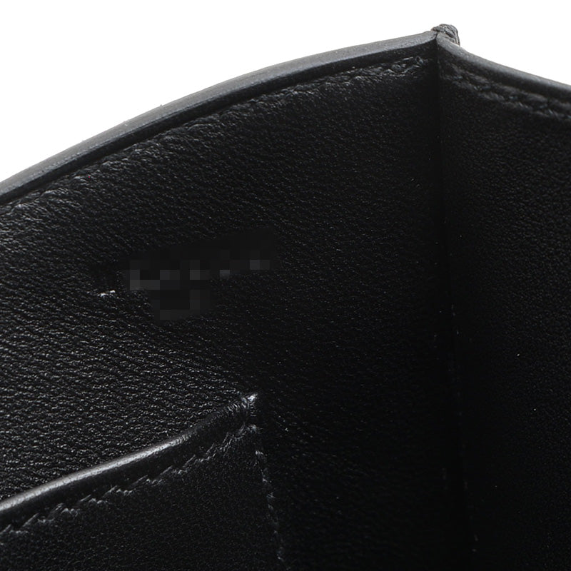 コンスタンスエラン エプソン ブラック ゴールド金具 W刻印 ショルダーバッグ