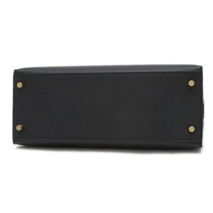 ケリー28 外縫い エプソン ブラック ゴールド金具 D刻印 ハンドバッグ