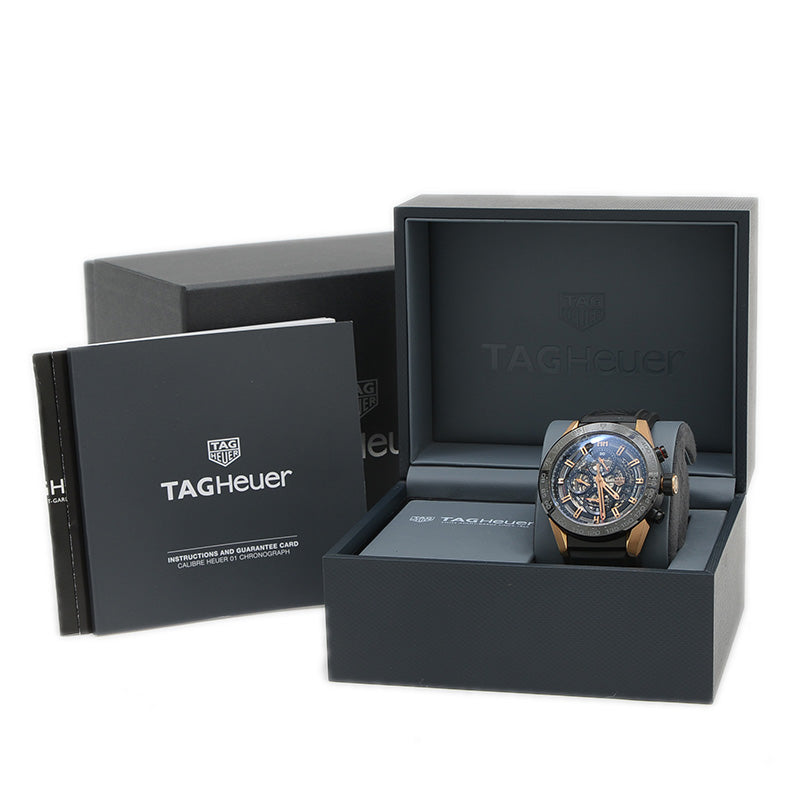 カレラ クロノグラフ キャリバー ホイヤー01 チタン/K18PG CAR2A5A オートマ 腕時計