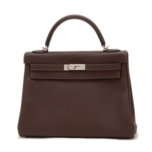 ケリー32 内縫い トゴ ショコラ シルバー金具 Q刻印 ハンドバッグ