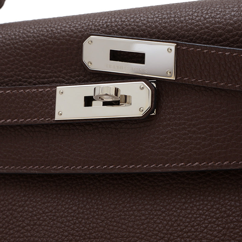 ケリー32 内縫い トゴ ショコラ シルバー金具 Q刻印 ハンドバッグ