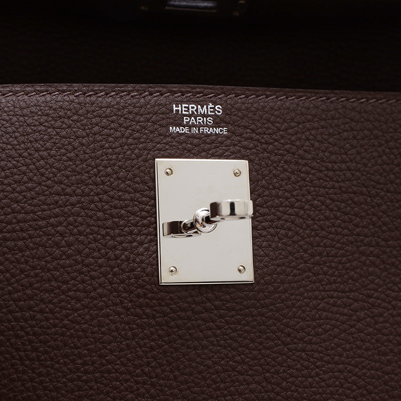 ケリー32 内縫い トゴ ショコラ シルバー金具 Q刻印 ハンドバッグ