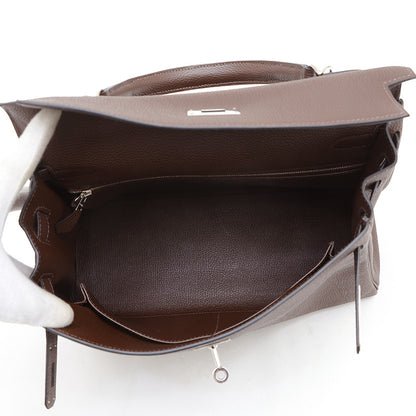 ケリー32 内縫い トゴ ショコラ シルバー金具 Q刻印 ハンドバッグ