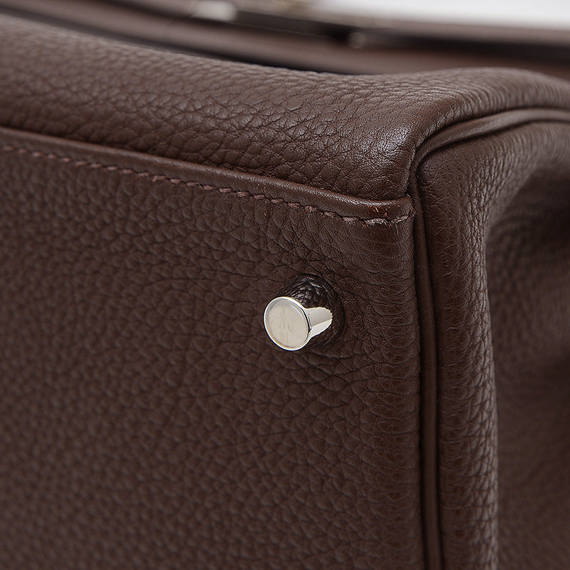 ケリー32 内縫い トゴ ショコラ シルバー金具 Q刻印 ハンドバッグ