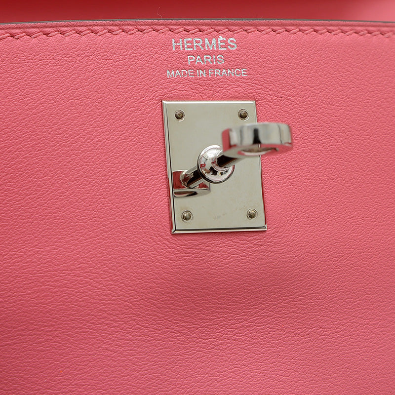 ケリー25 内縫い スイフト ローズアザレ シルバー金具 C刻印 ハンドバッグ