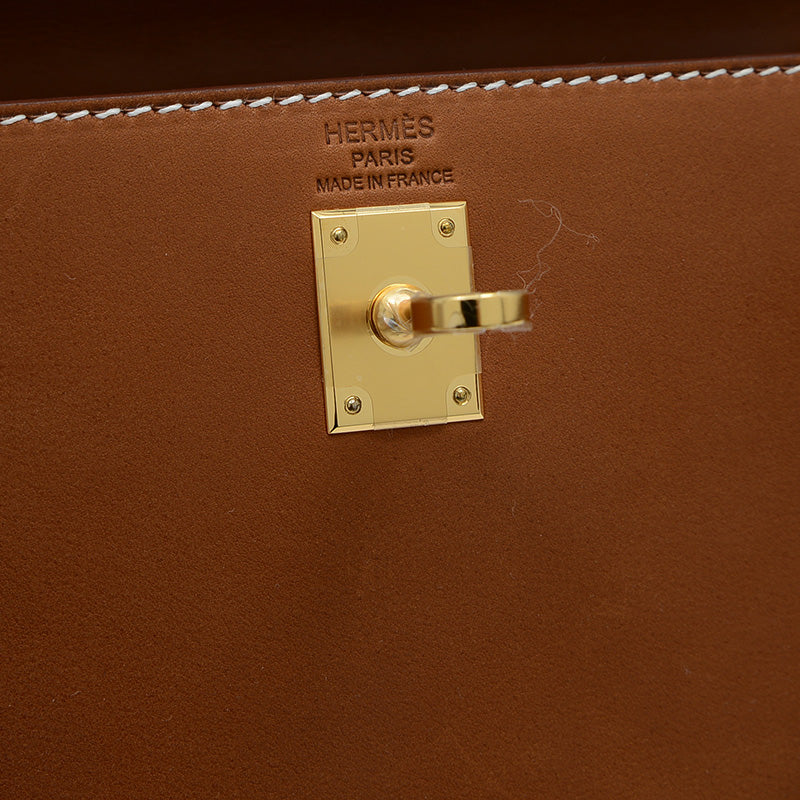 ケリー25 外縫い バレニアフォーブル フォーブ ゴールド金具 W刻印 ハンドバッグ