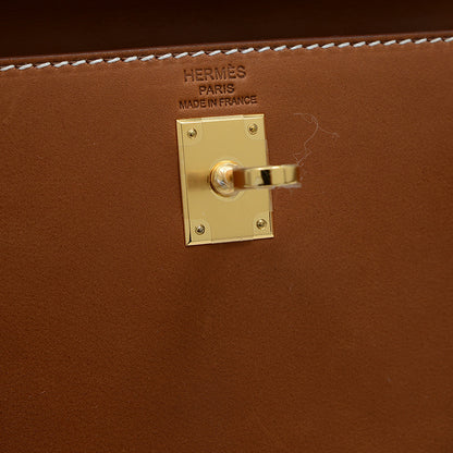 ケリー25 外縫い バレニアフォーブル フォーブ ゴールド金具 W刻印 ハンドバッグ