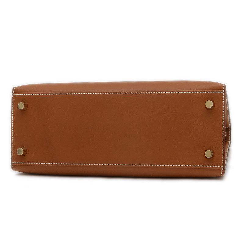 ケリー25 外縫い バレニアフォーブル フォーブ ゴールド金具 W刻印 ハンドバッグ