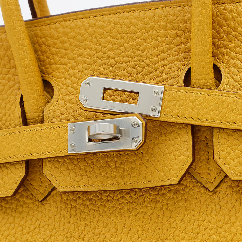 バーキン25 トゴ ジョーヌアンブル シルバー金具 B刻印 ハンドバッグ