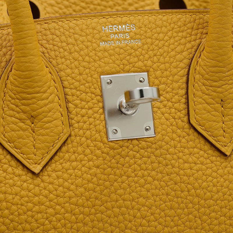 バーキン25 トゴ ジョーヌアンブル シルバー金具 B刻印 ハンドバッグ