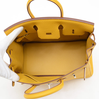 バーキン25 トゴ ジョーヌアンブル シルバー金具 B刻印 ハンドバッグ