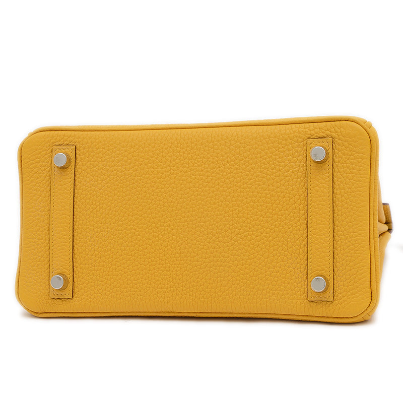 バーキン25 トゴ ジョーヌアンブル シルバー金具 B刻印 ハンドバッグ