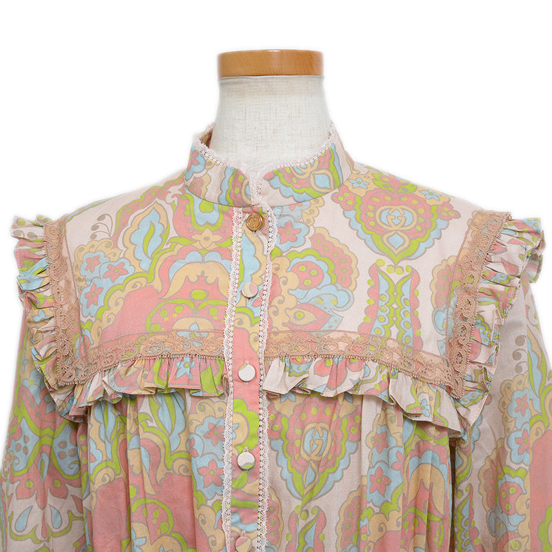 フォークロア マキシワンピース コットン マルチカラー 704251 42サイズ ワンピース